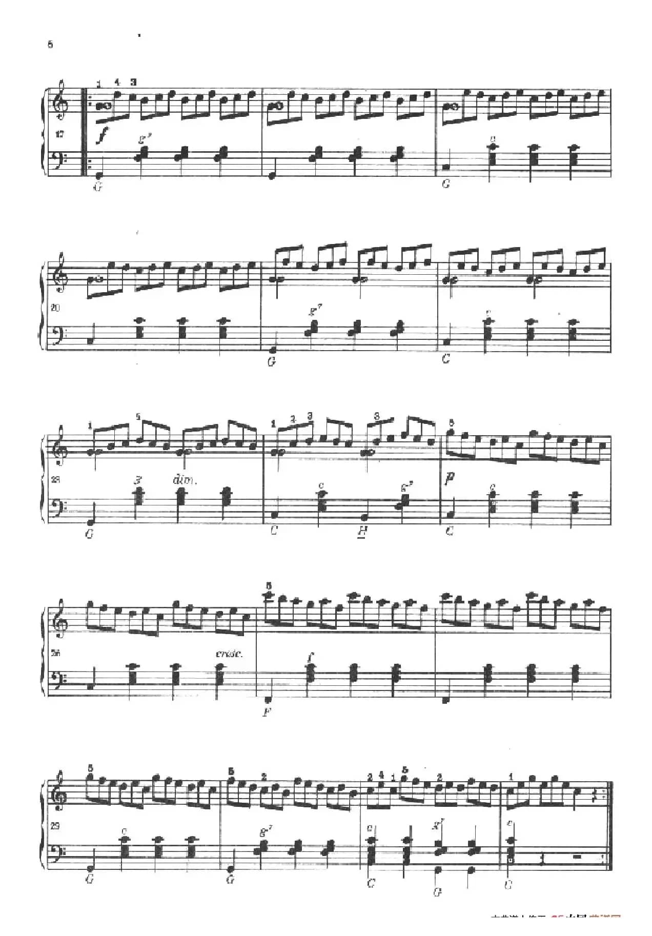 《车尔尼手风琴练习曲集》第Ⅱ册（第1——4首）