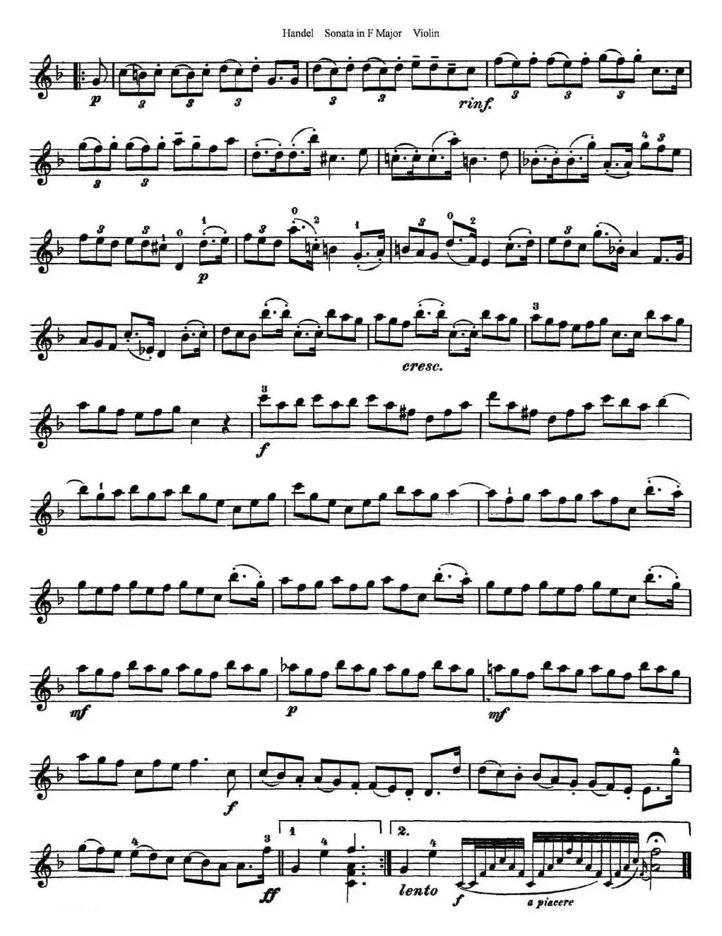 Violin Sonata No.3 in F major