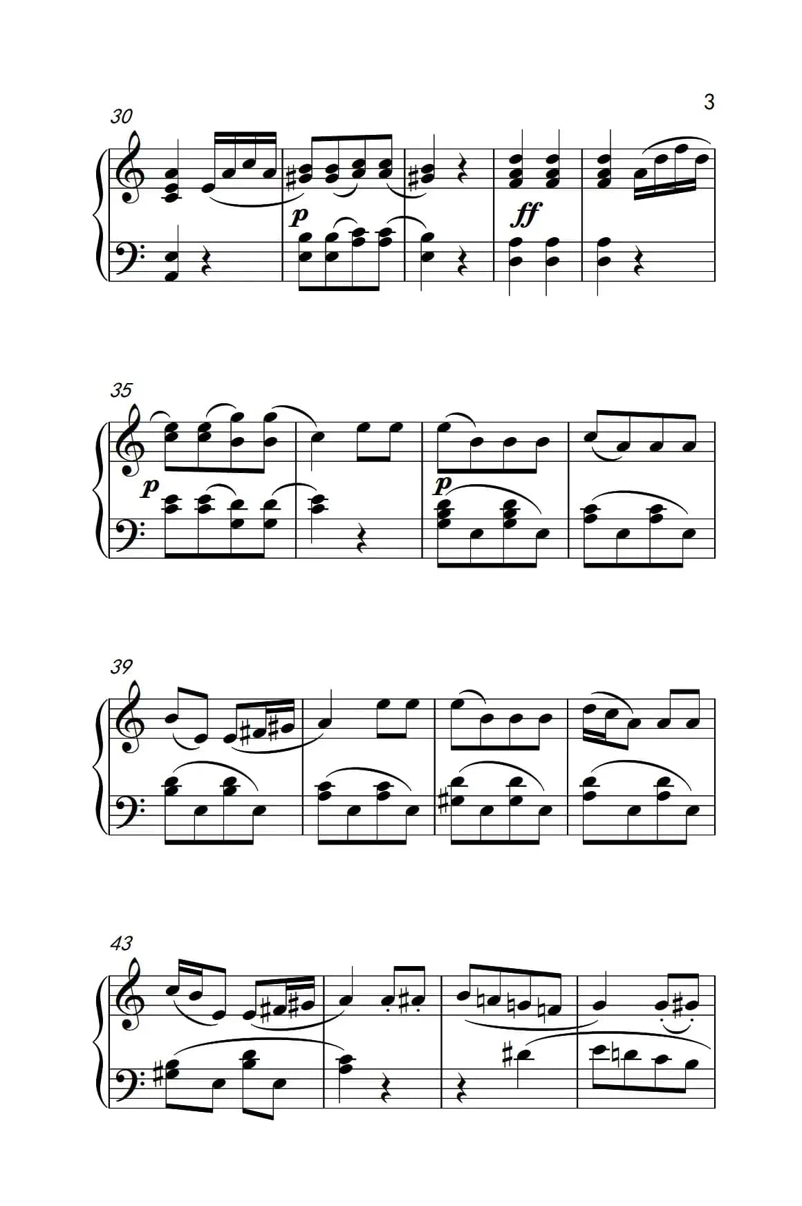 第三级A组 小奏鸣曲（中国音乐学院钢琴考级作品1~6级）