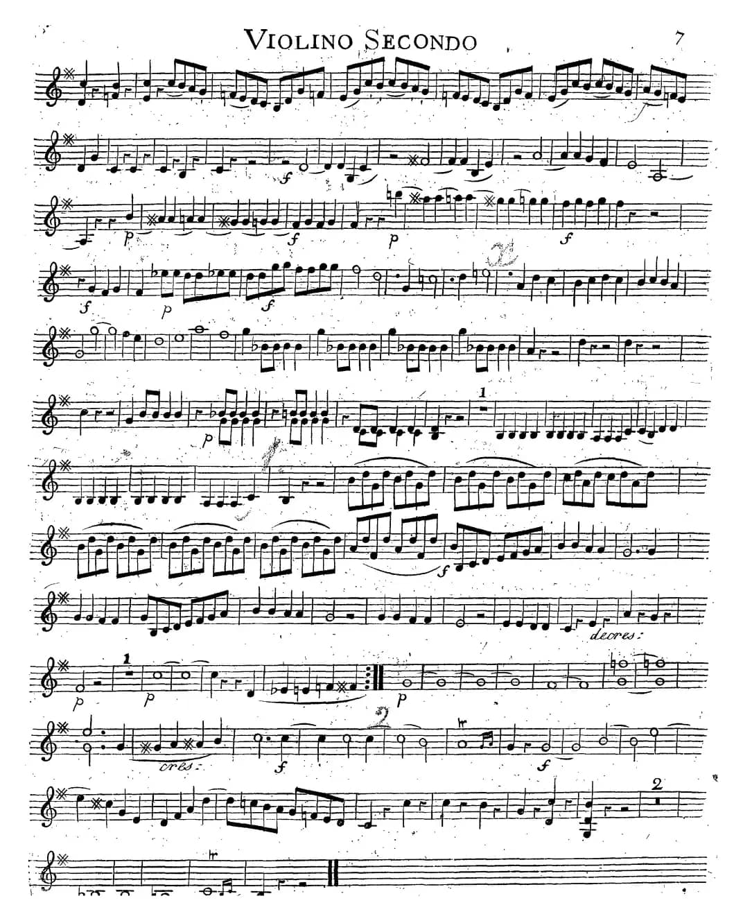 Mozart《Quartet No.14 in G Major,K.387》（Violin 2分谱）