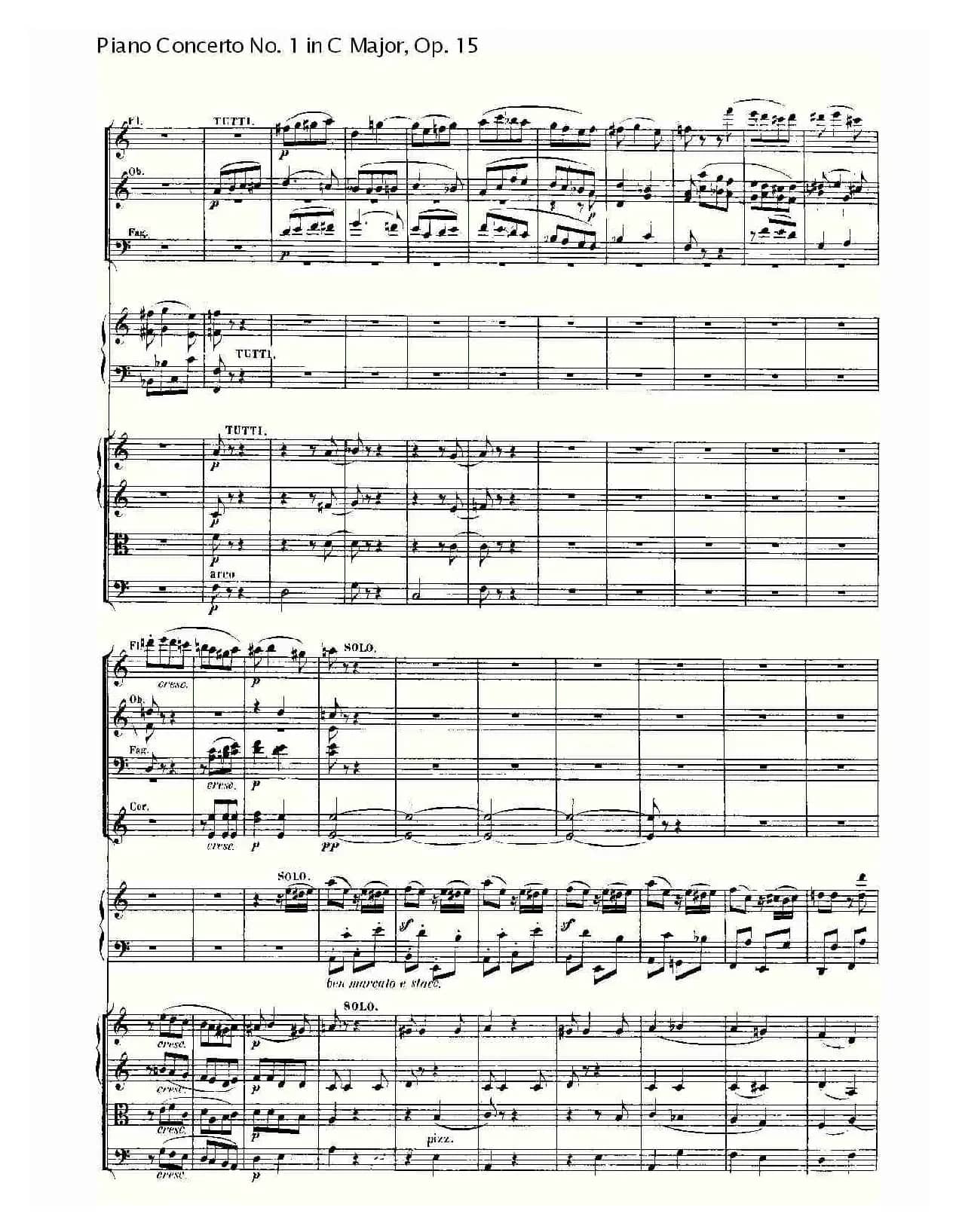 C大调钢琴第一协奏曲 Op.15 第三乐章