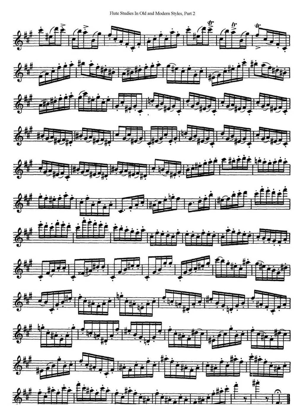 斯勒新老风格长笛练习重奏曲（第二部分）（NO.9-NO.10）