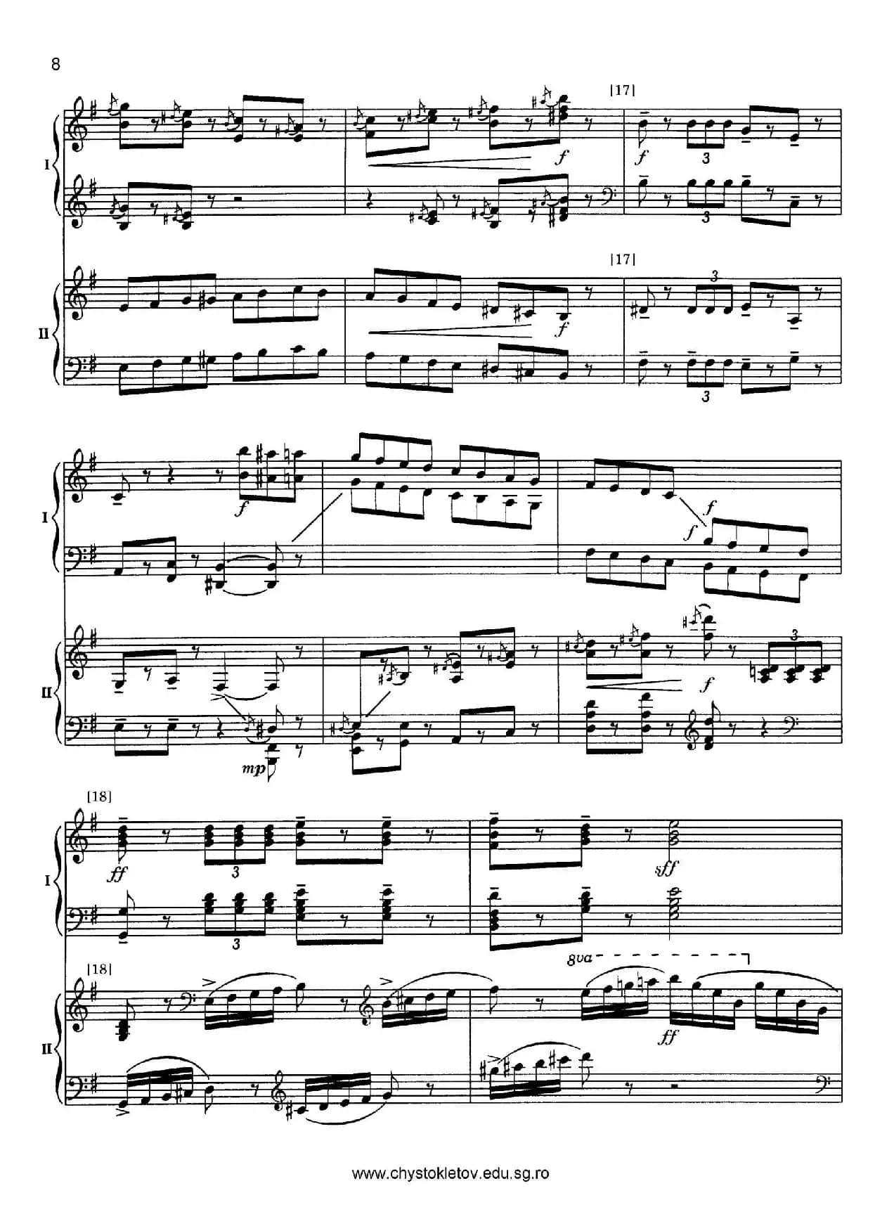 Nutcracker Op.71 芭蕾舞剧《胡桃夹子》（改编双钢琴版·第二部分）