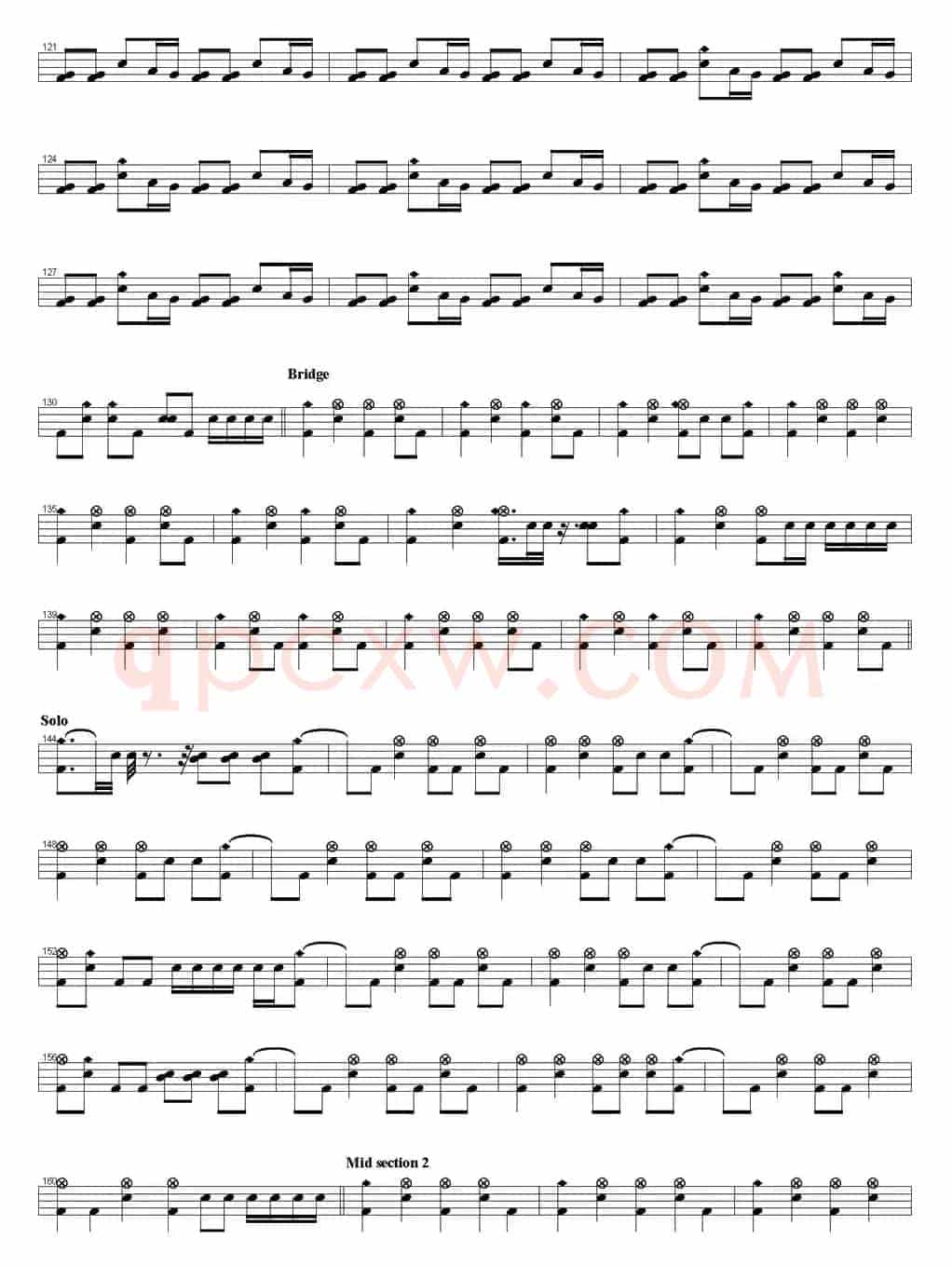 爵士鼓谱：Guns n' Roses - You could be mine