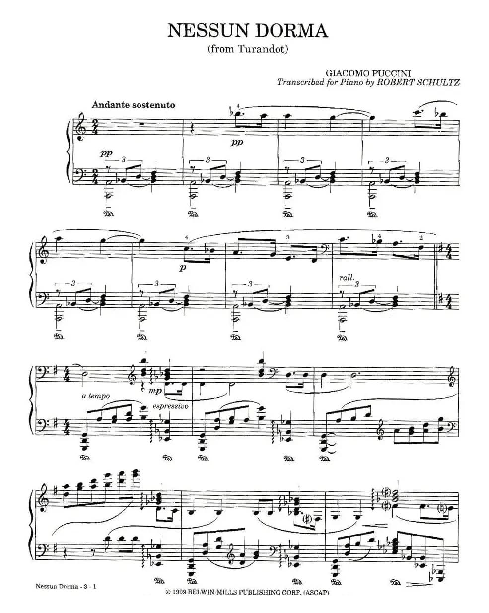 今夜无人入眠（歌剧《图兰朵》选曲）