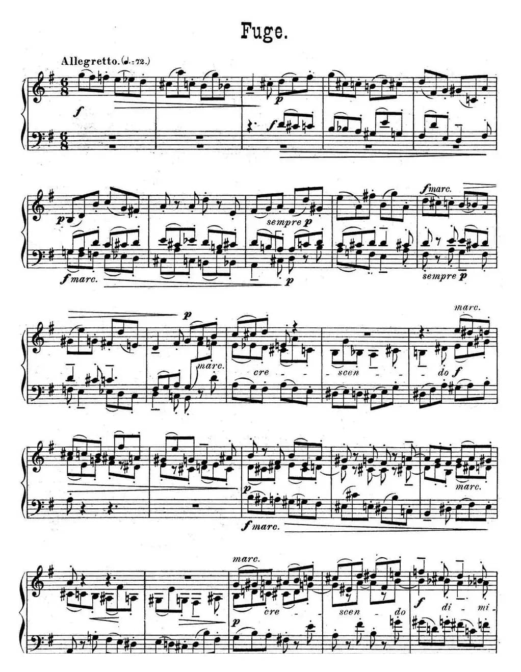 6 Preludes and Fugues Op.99（6首前奏曲与赋格·5）