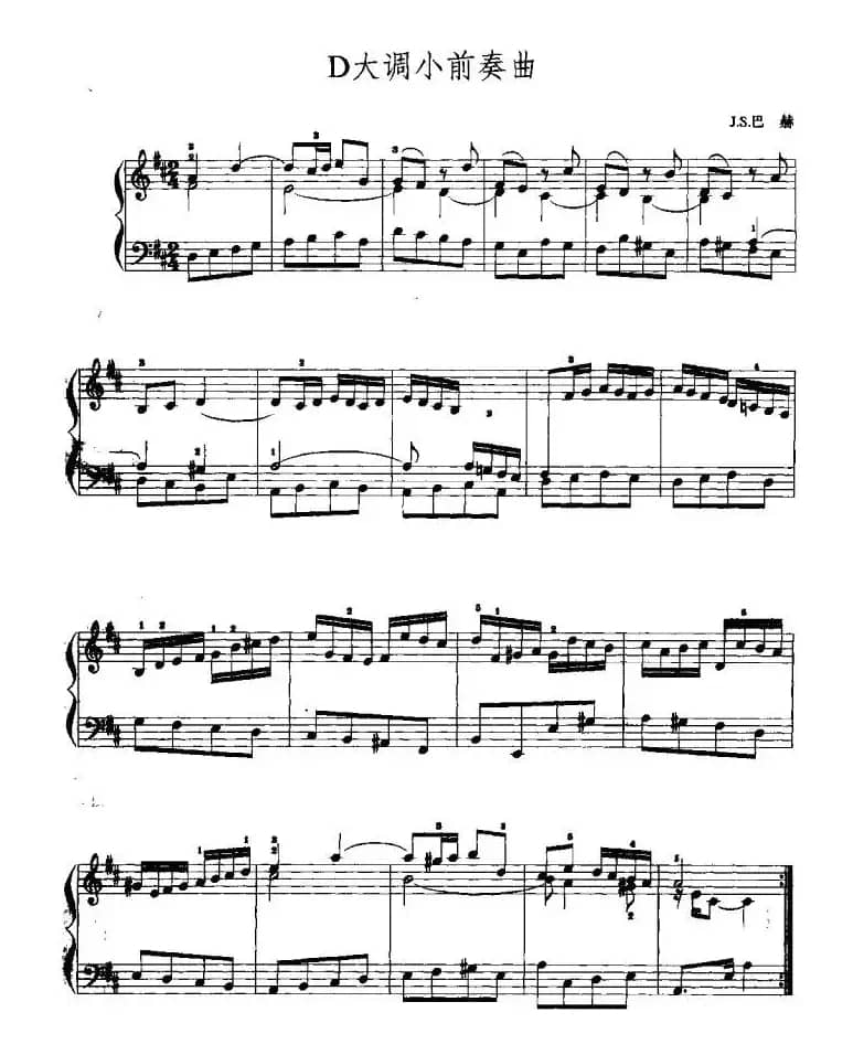 D大调小前奏曲