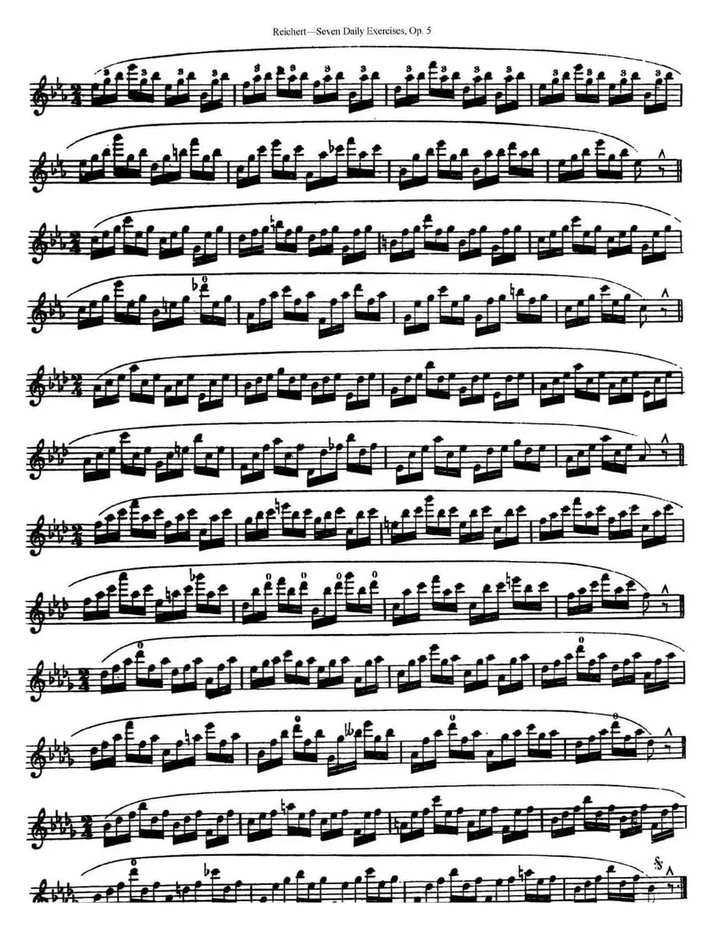 瑞澈特七首每日长笛练习曲Op.5（NO.5）