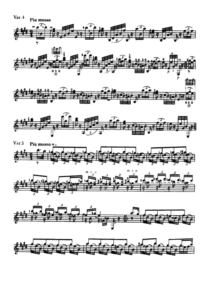 《魔笛》主题变奏曲（古典吉它）