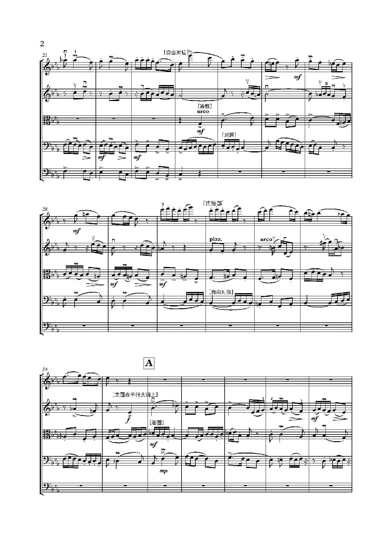 弦乐大赋格·丝绸之路上的哲学沉思（五重奏）