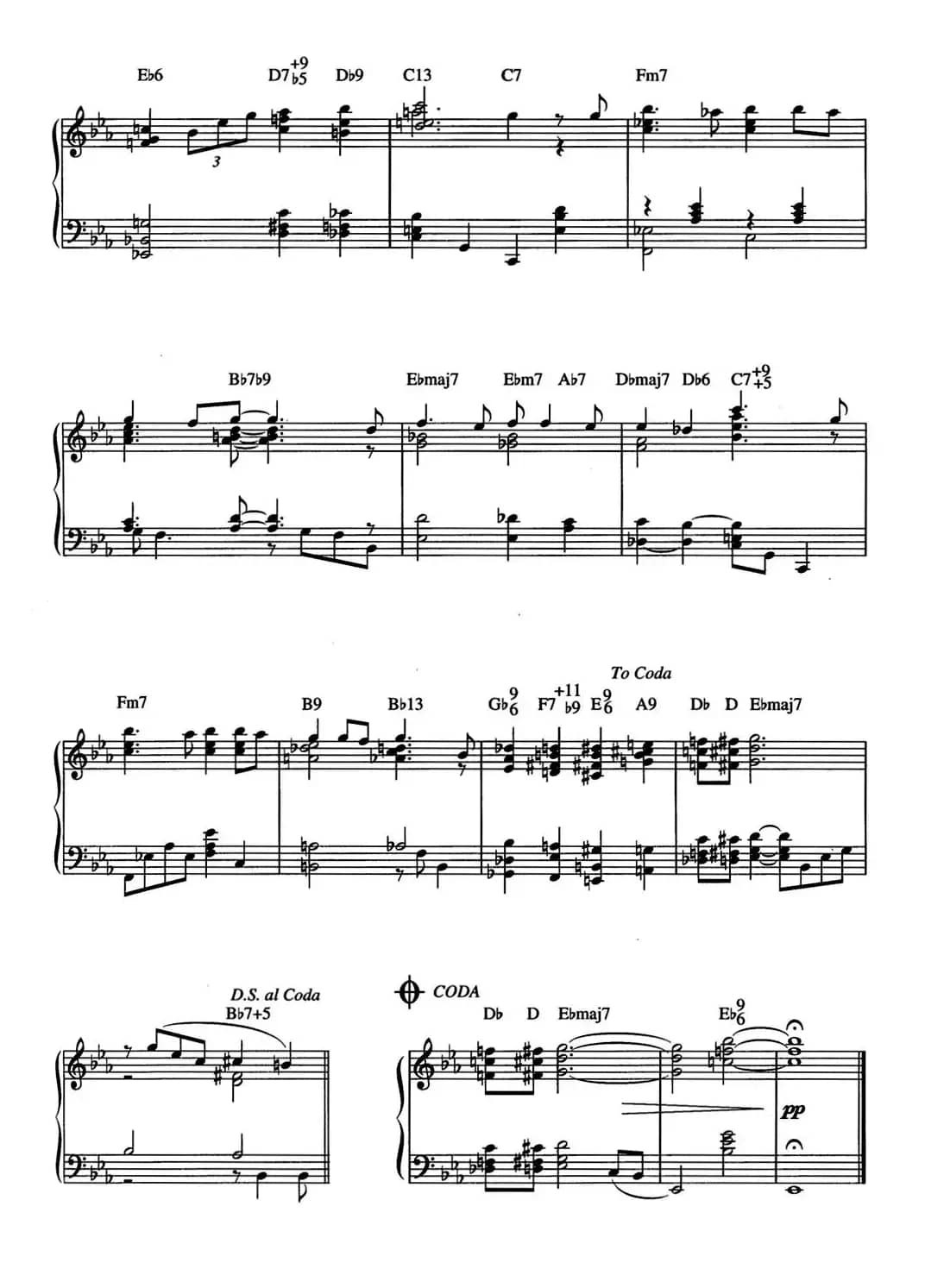 Lush Life（爵士钢琴酒吧独奏钢琴谱）