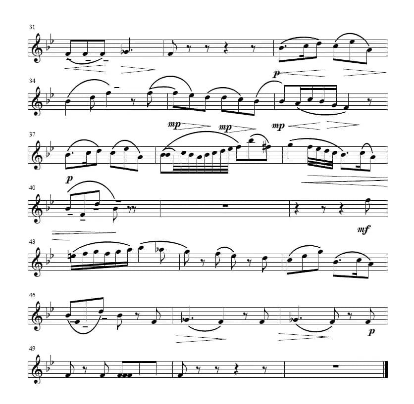 降E大调协奏曲（第二乐章 [小号谱]）