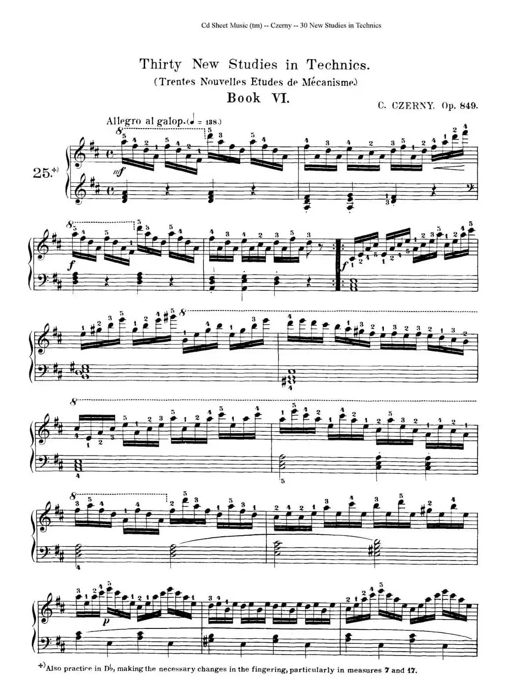 Czerny - 30 New Studies - 25（车尔尼Op849 - 30首练习曲）