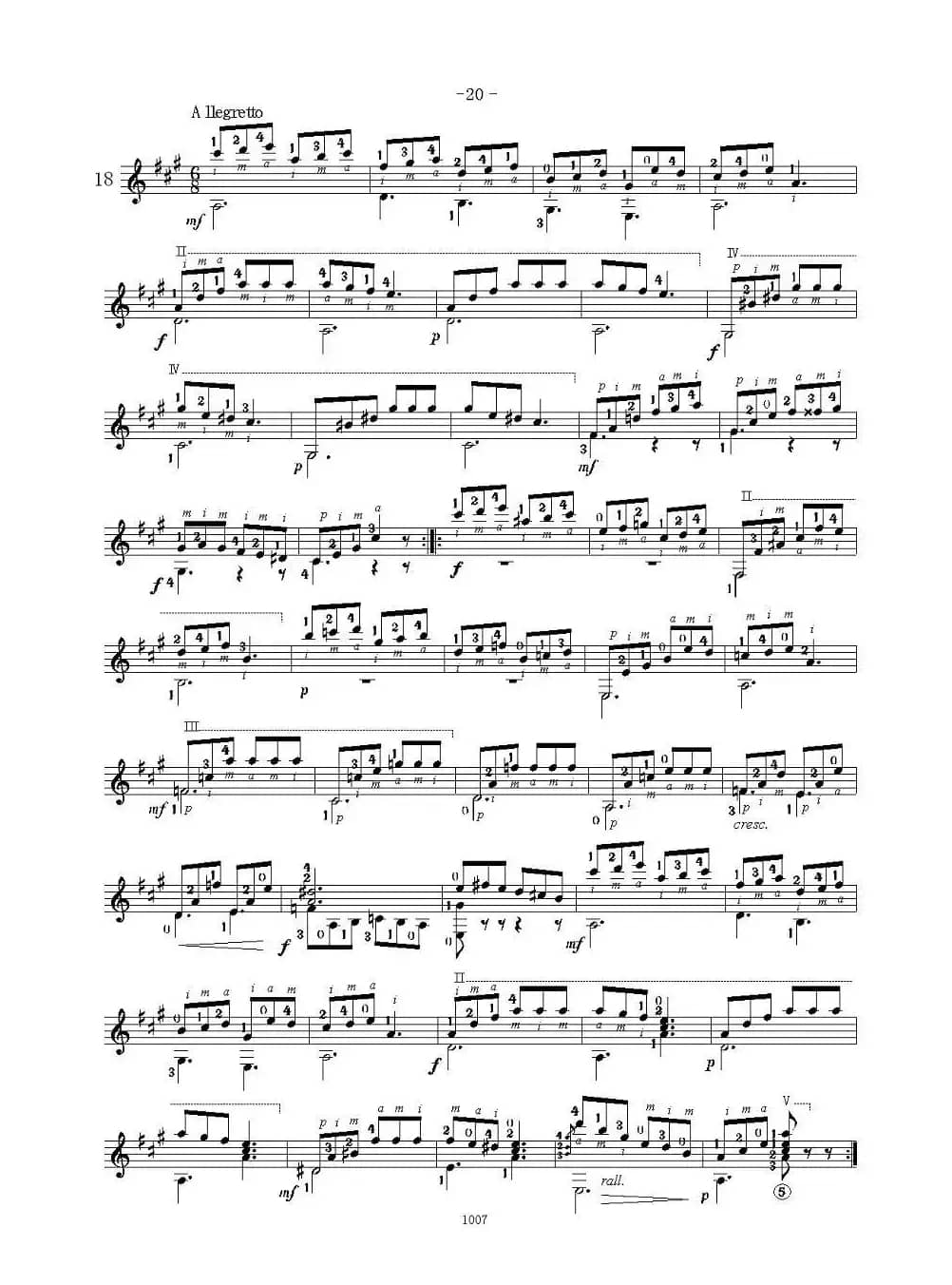 卡尔卡席25首练习曲之16——20