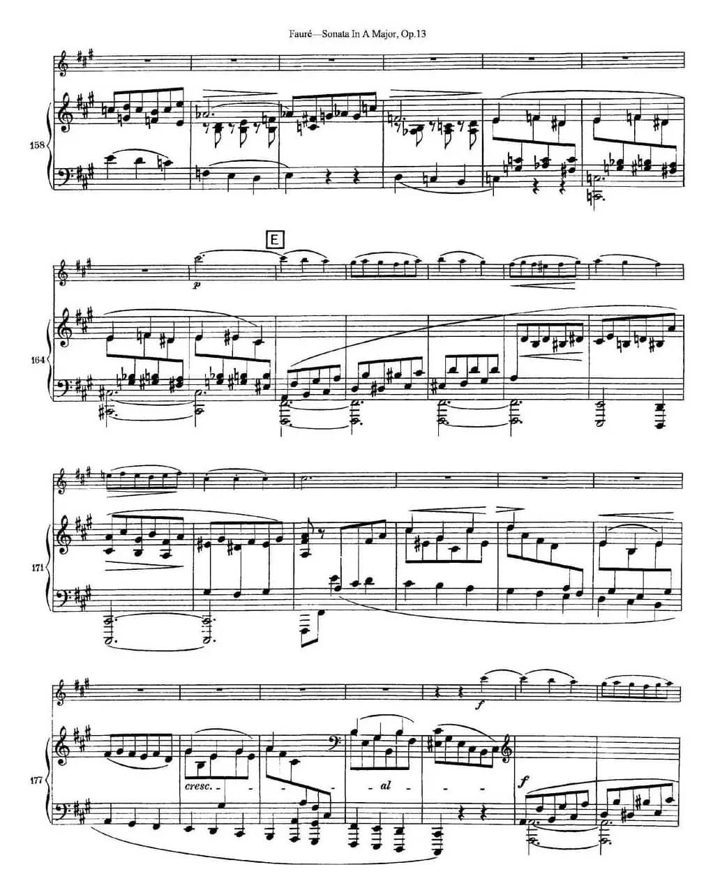 Violin Sonata No.1 Op.13（小提琴+钢琴伴奏）