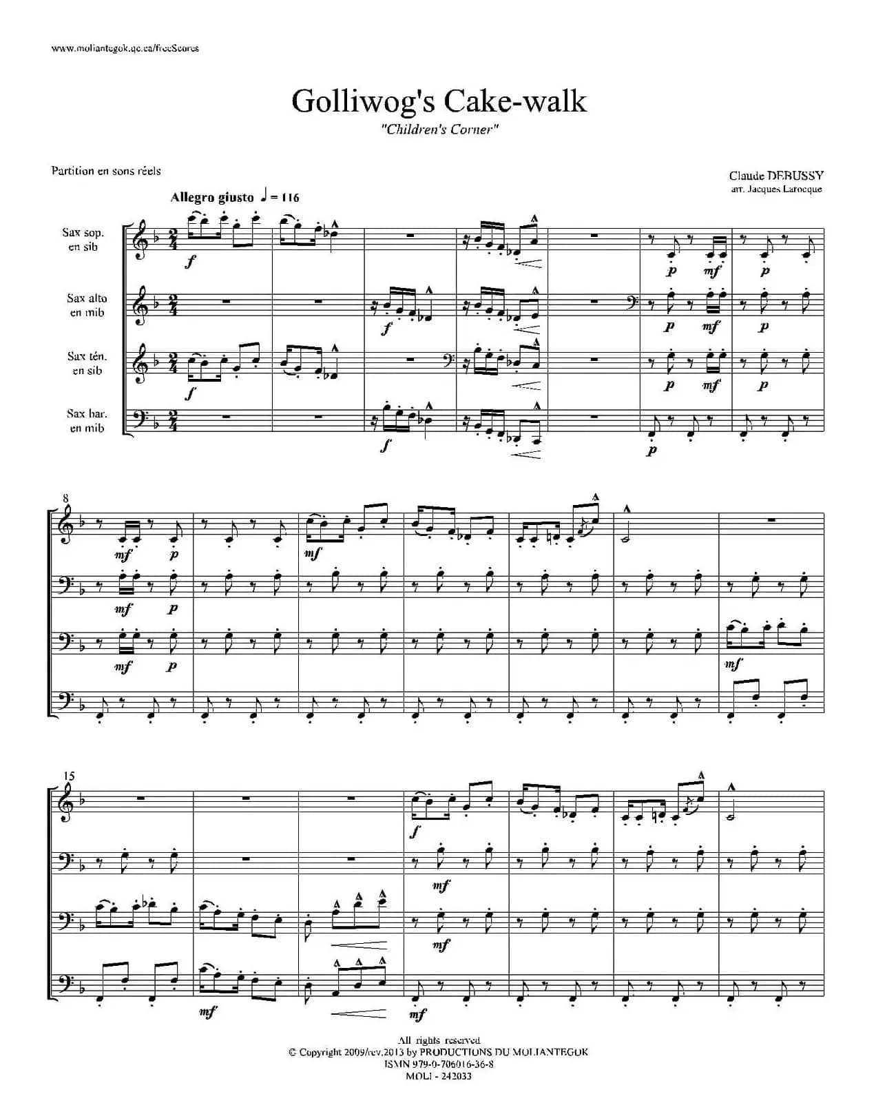 木偶步态舞（四重奏总谱）