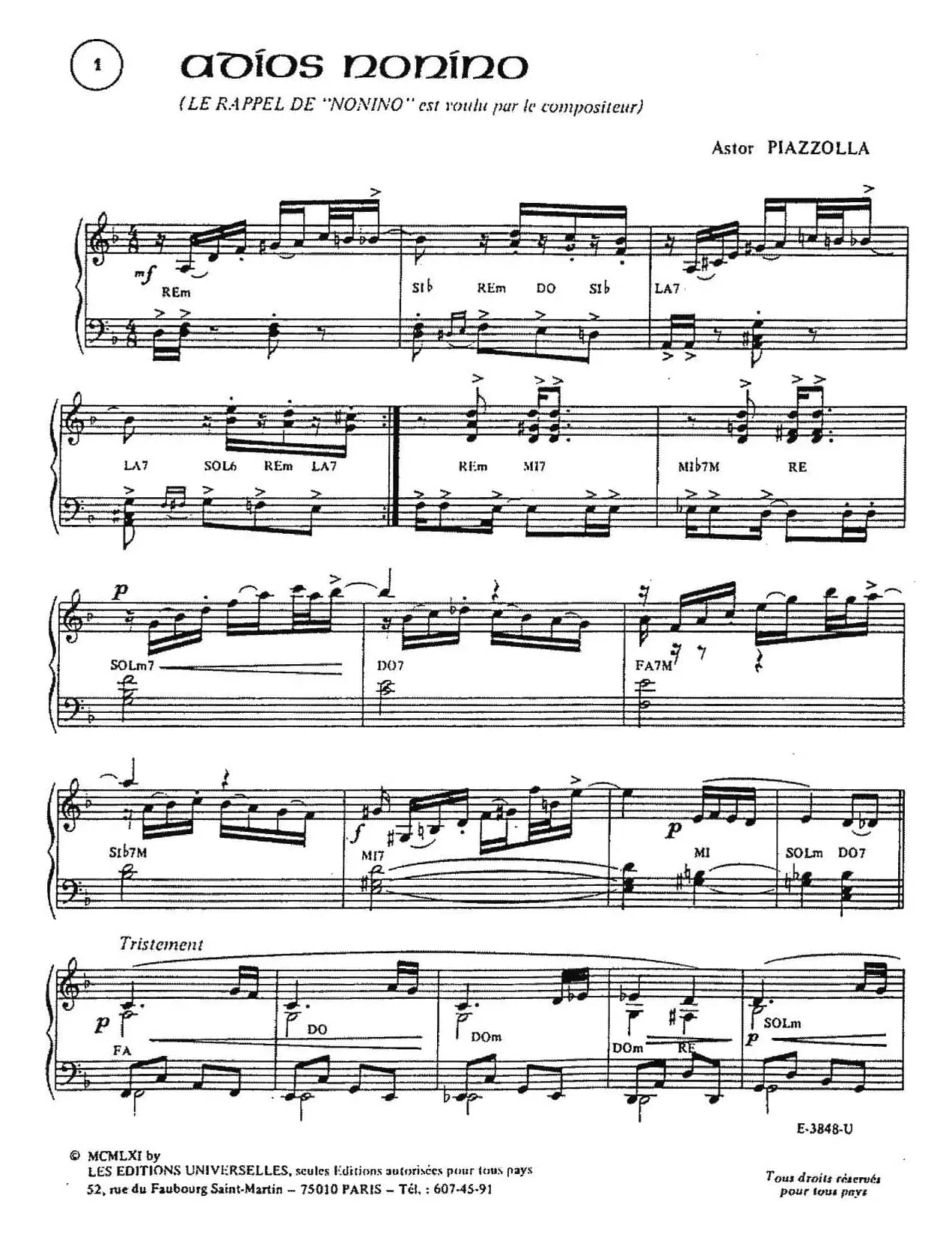 Piazzolla合集:1、ADIOS NONINO