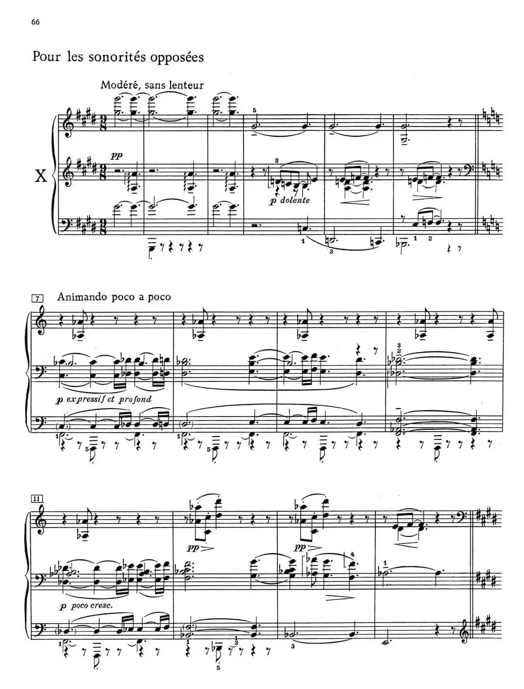 德彪西12首钢琴练习曲（10 对峙音响练习v1.0 sonorités opposées）