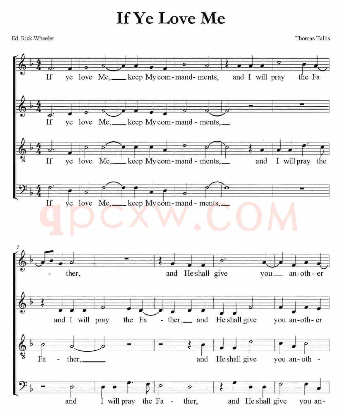 If ye love me（四重奏）