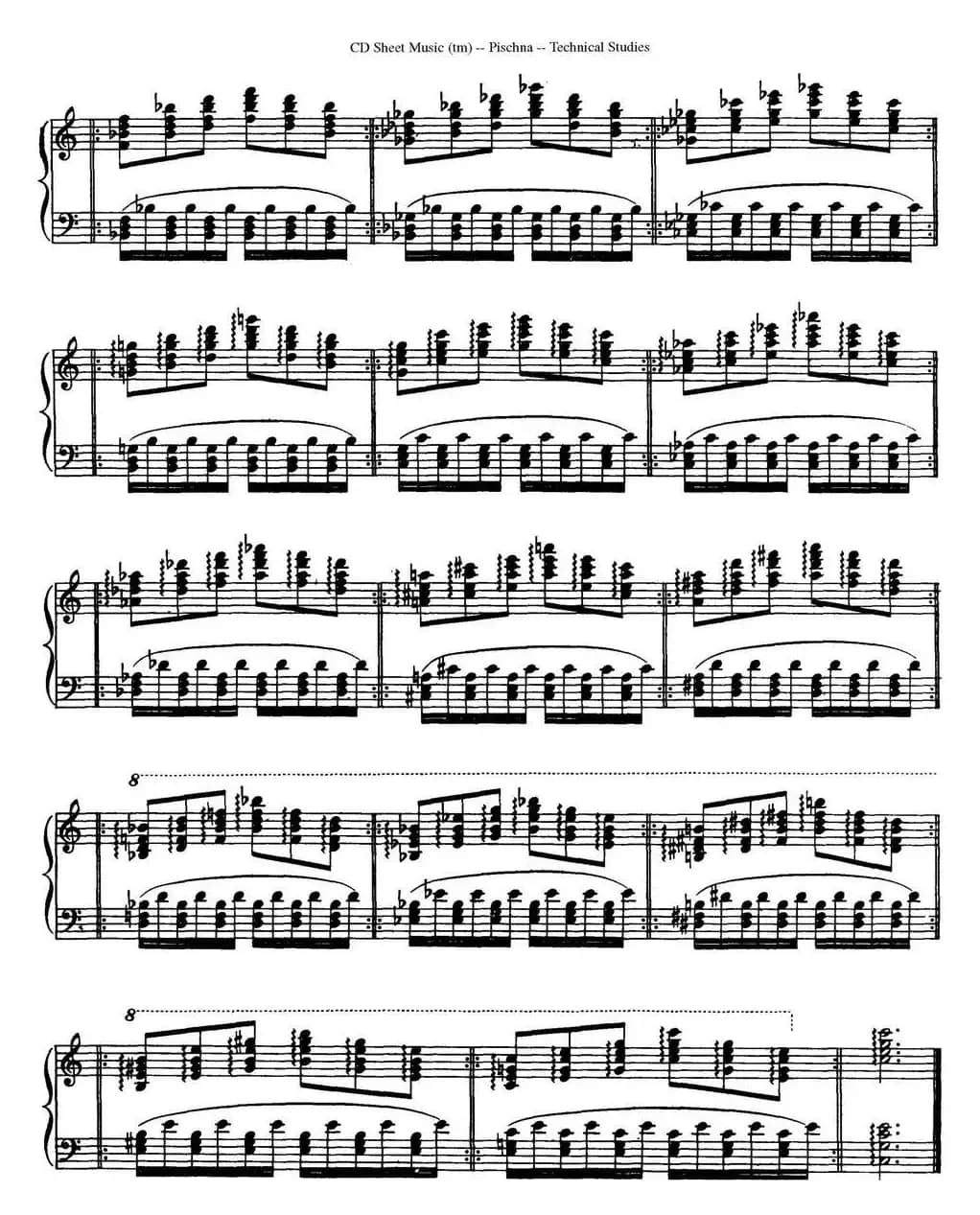 Technical Studies 60 Progressive Exercises （60首钢琴循序渐进练习曲 P71——80）