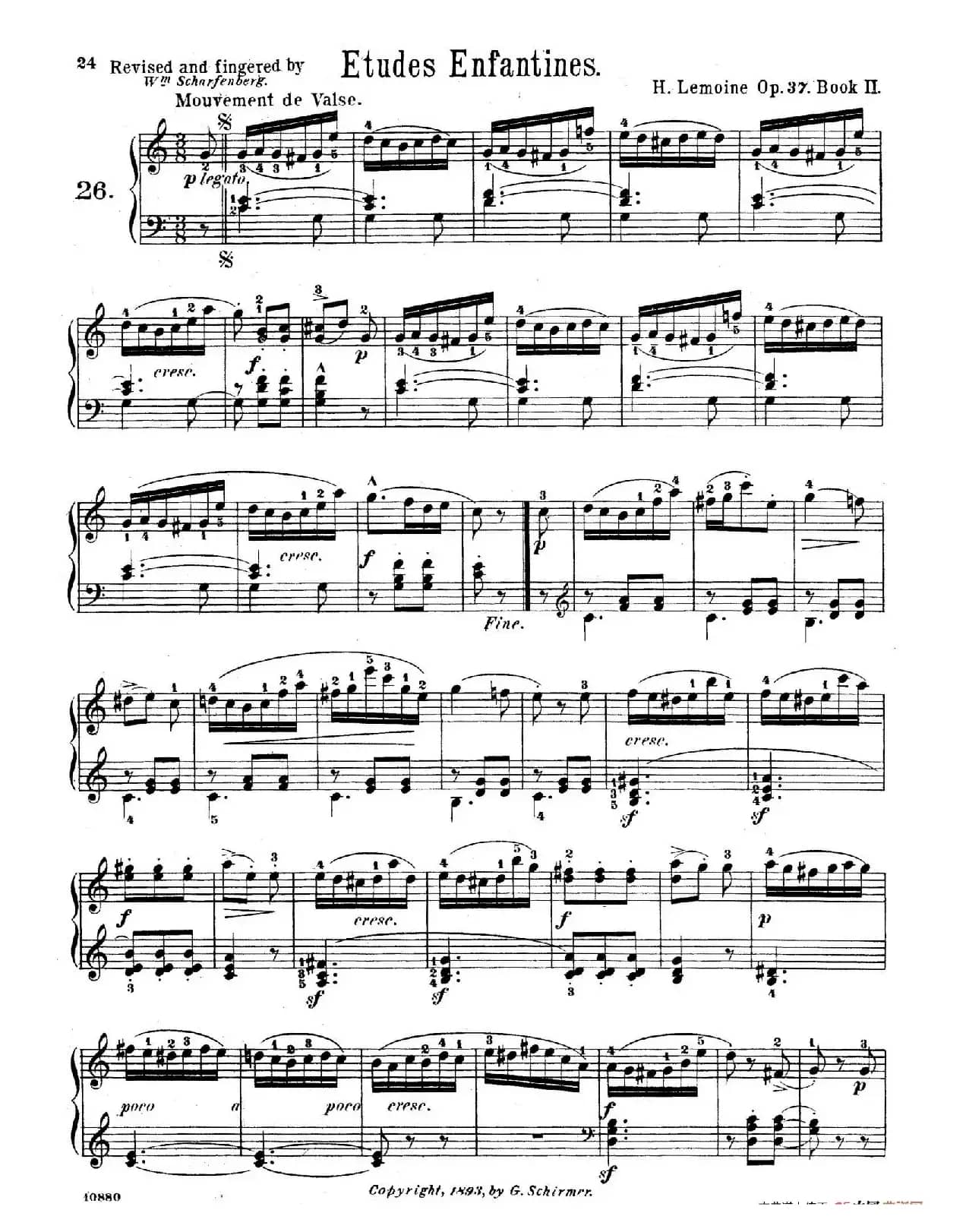 Etudes Enfantines Op.37（儿童钢琴练习曲 第26——30首）