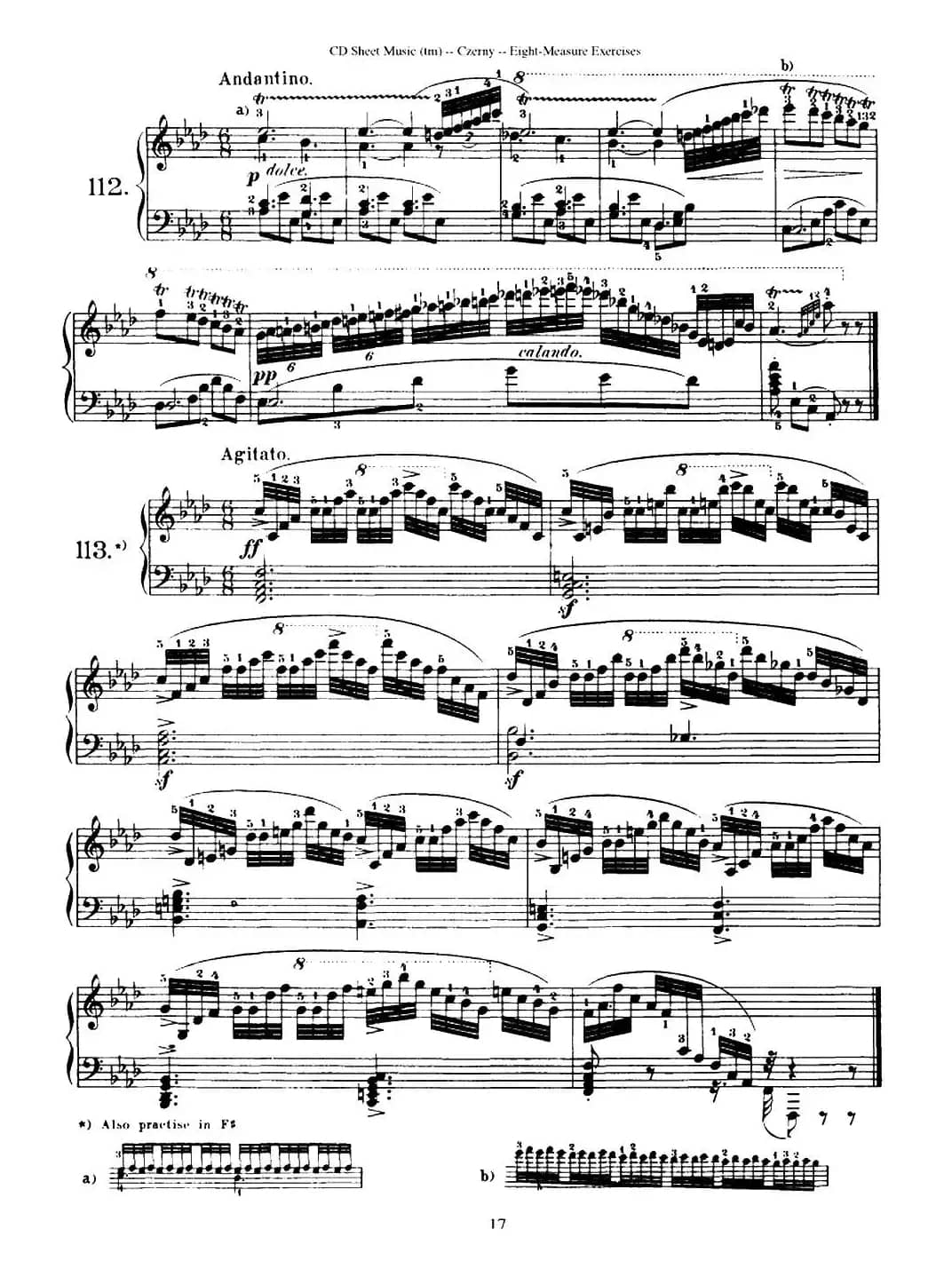 160 Eight- Measure Exercises.Op.821（车尔尼160首钢琴八小节练习曲（104——121））