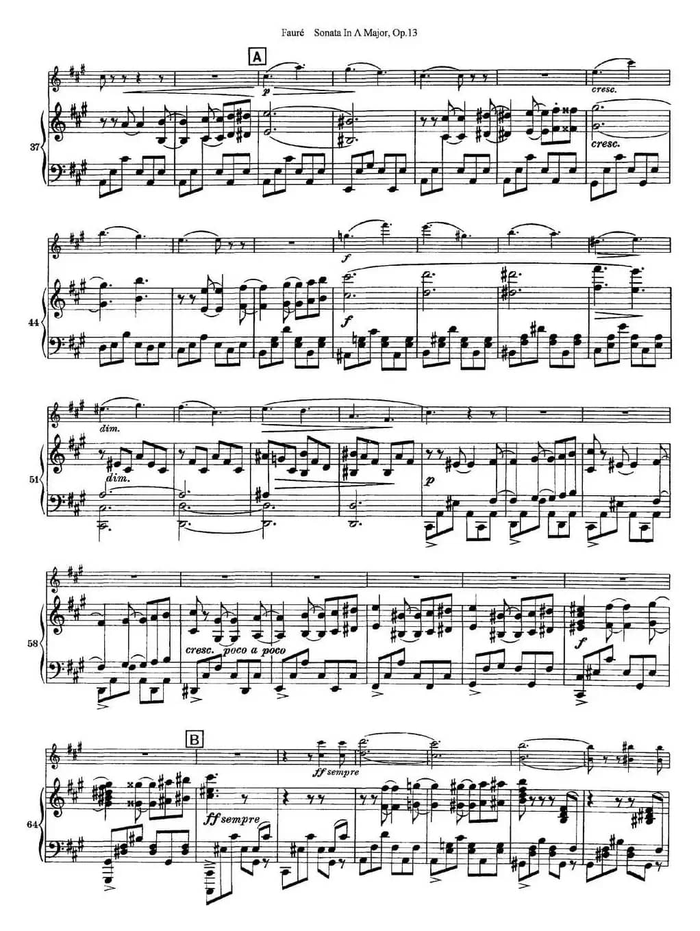 Violin Sonata No.1 Op.13（小提琴+钢琴伴奏）