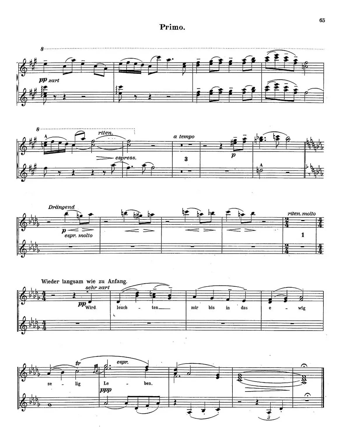 c小调第二交响曲“复活”（Ⅳ）（改编四手联弹版）