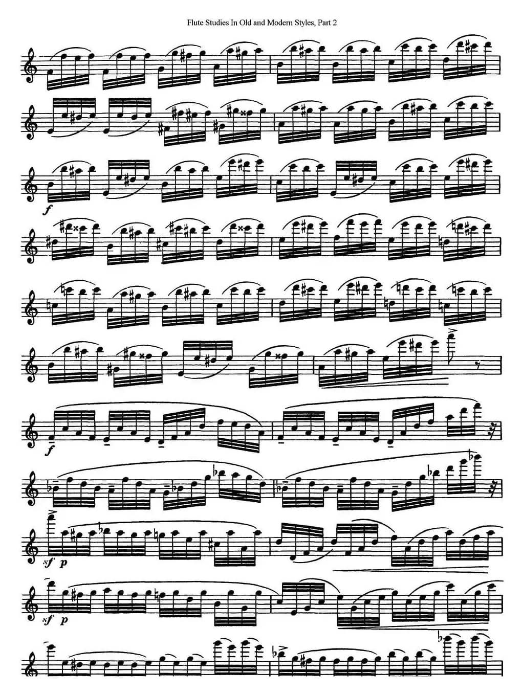 斯勒新老风格长笛练习重奏曲（第二部分）（NO.20）