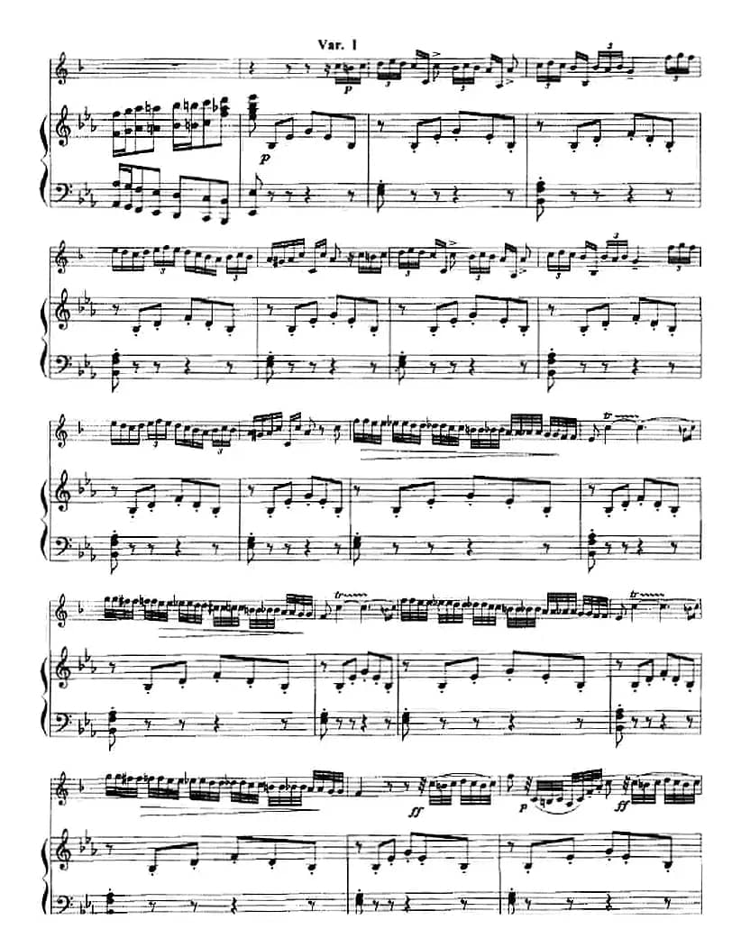 威尼斯狂欢节幻想变奏曲（小号+钢琴伴奏）