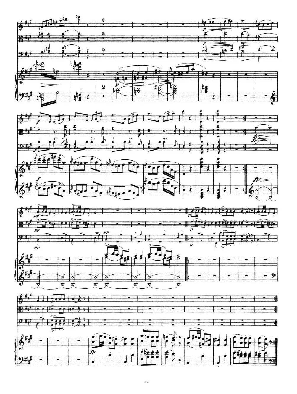 A大调鳟鱼五重奏（P41—50）（弦乐+钢琴）