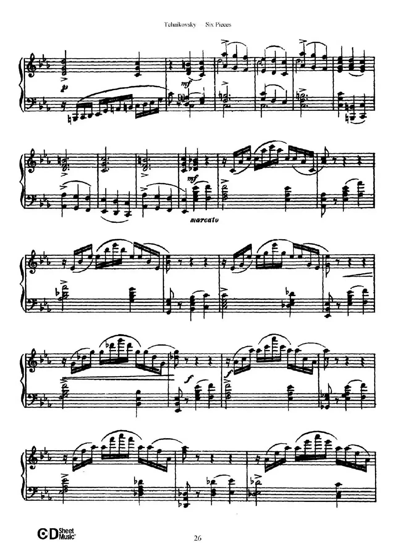 Six Pieces Op.51（6首小品·3）