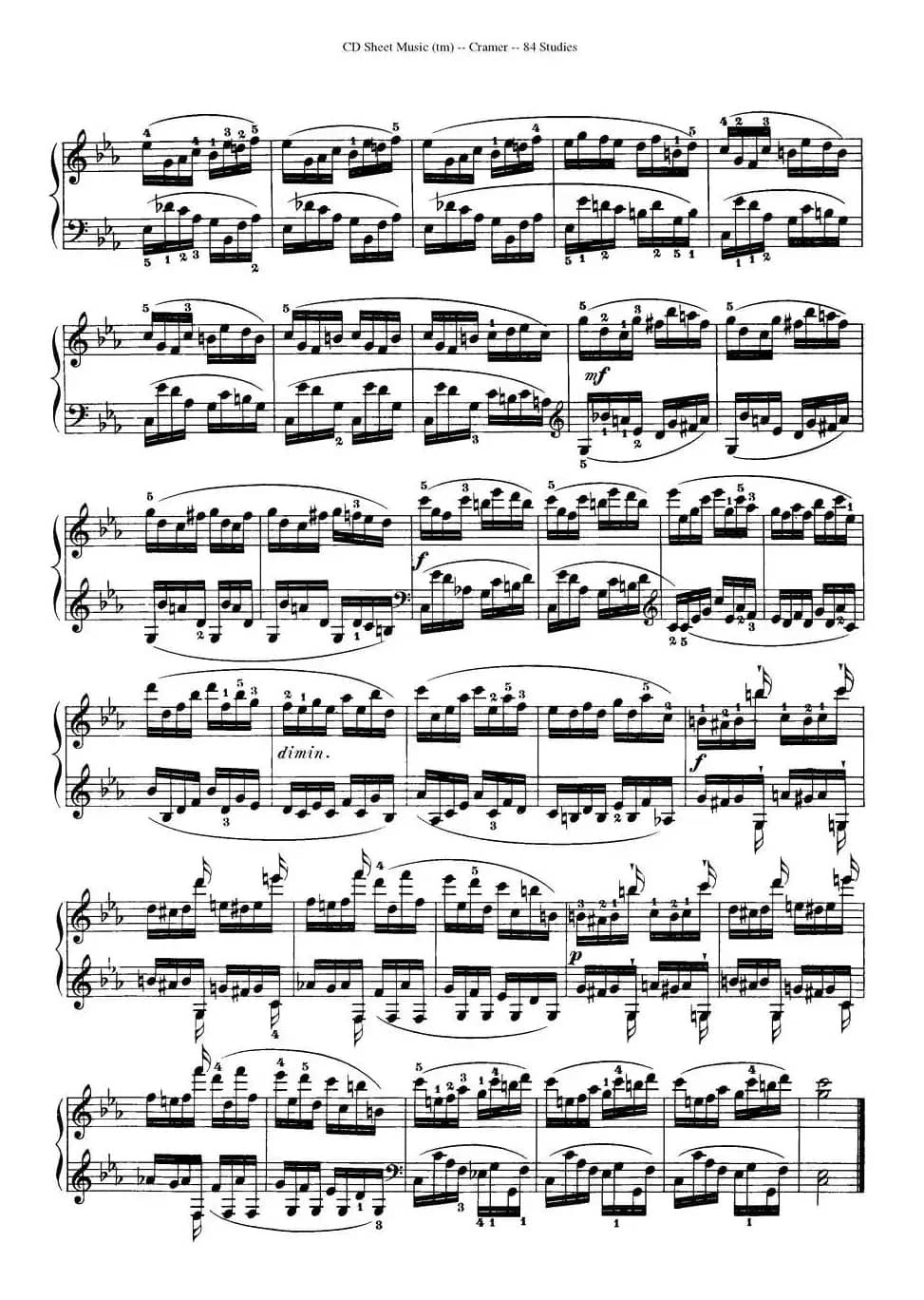 Cramer - 84 exercices（56—60）（克拉莫84首钢琴练习曲）