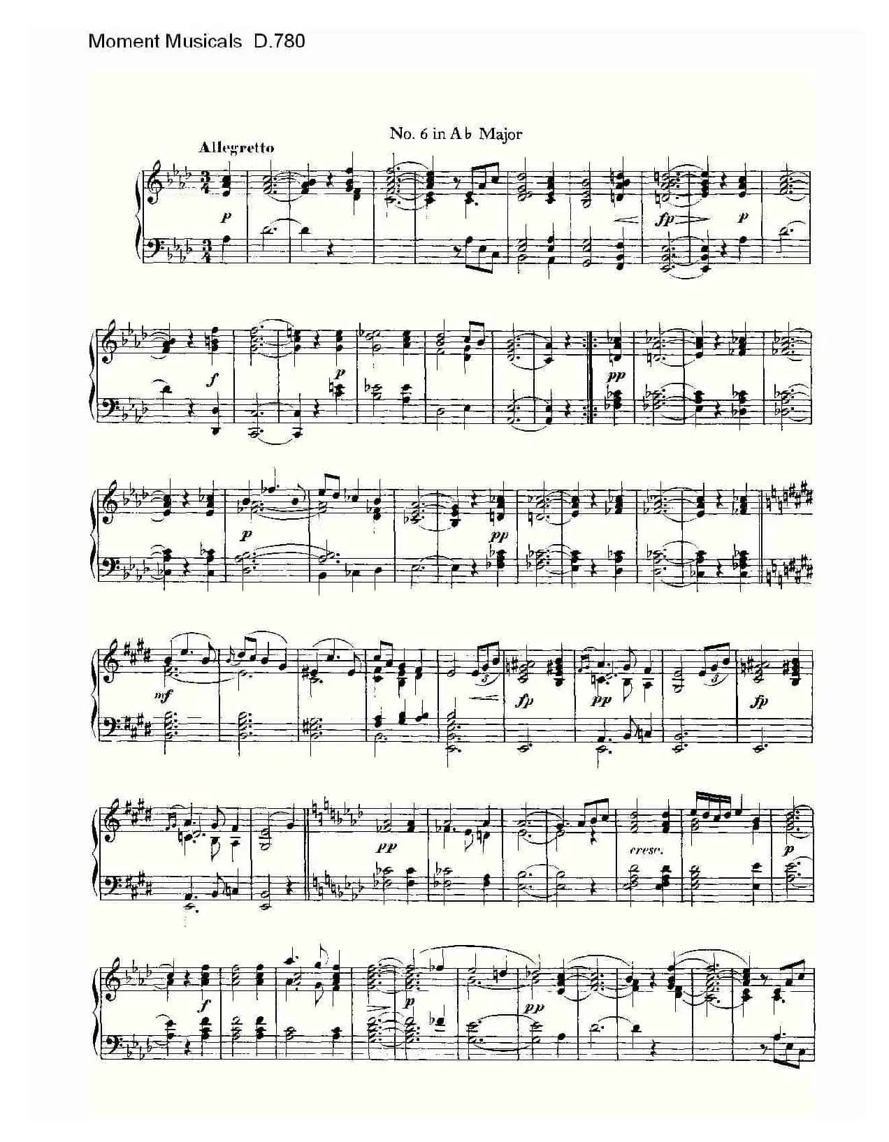 Moment Musicals D.780（6首音乐瞬间）