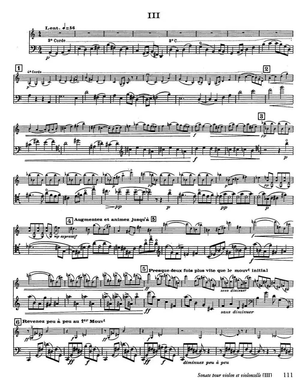 Sonate（小提琴+大提琴）