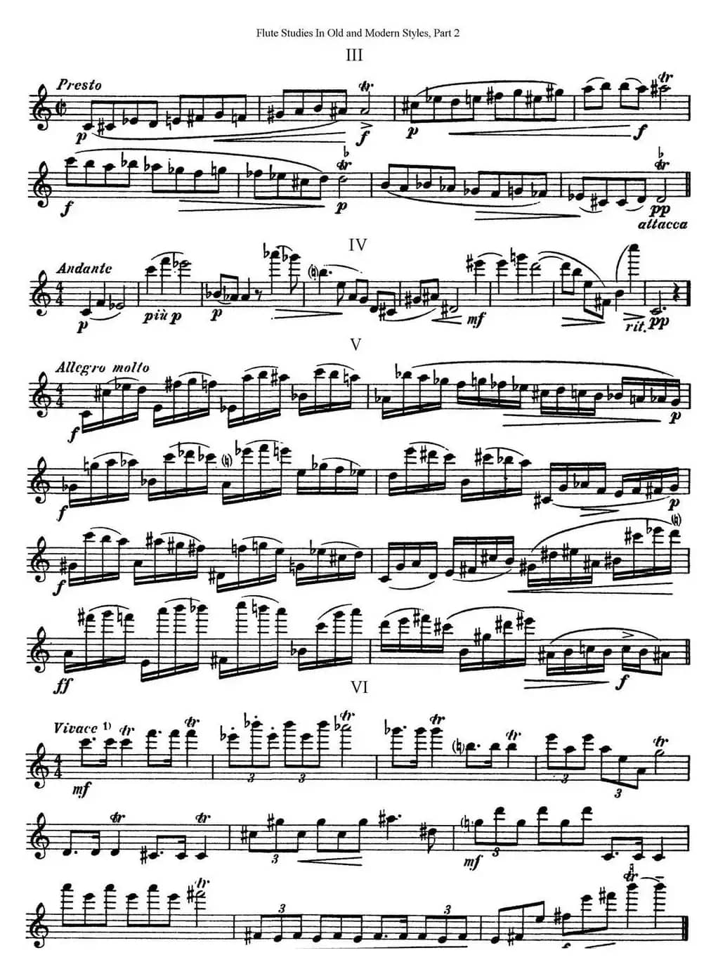 斯勒新老风格长笛练习重奏曲（第二部分）（NO.11）