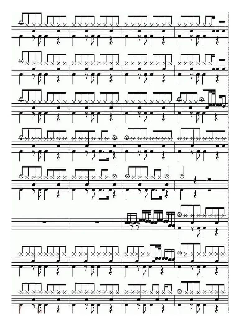 爵士鼓谱：Beyond - 光辉岁月