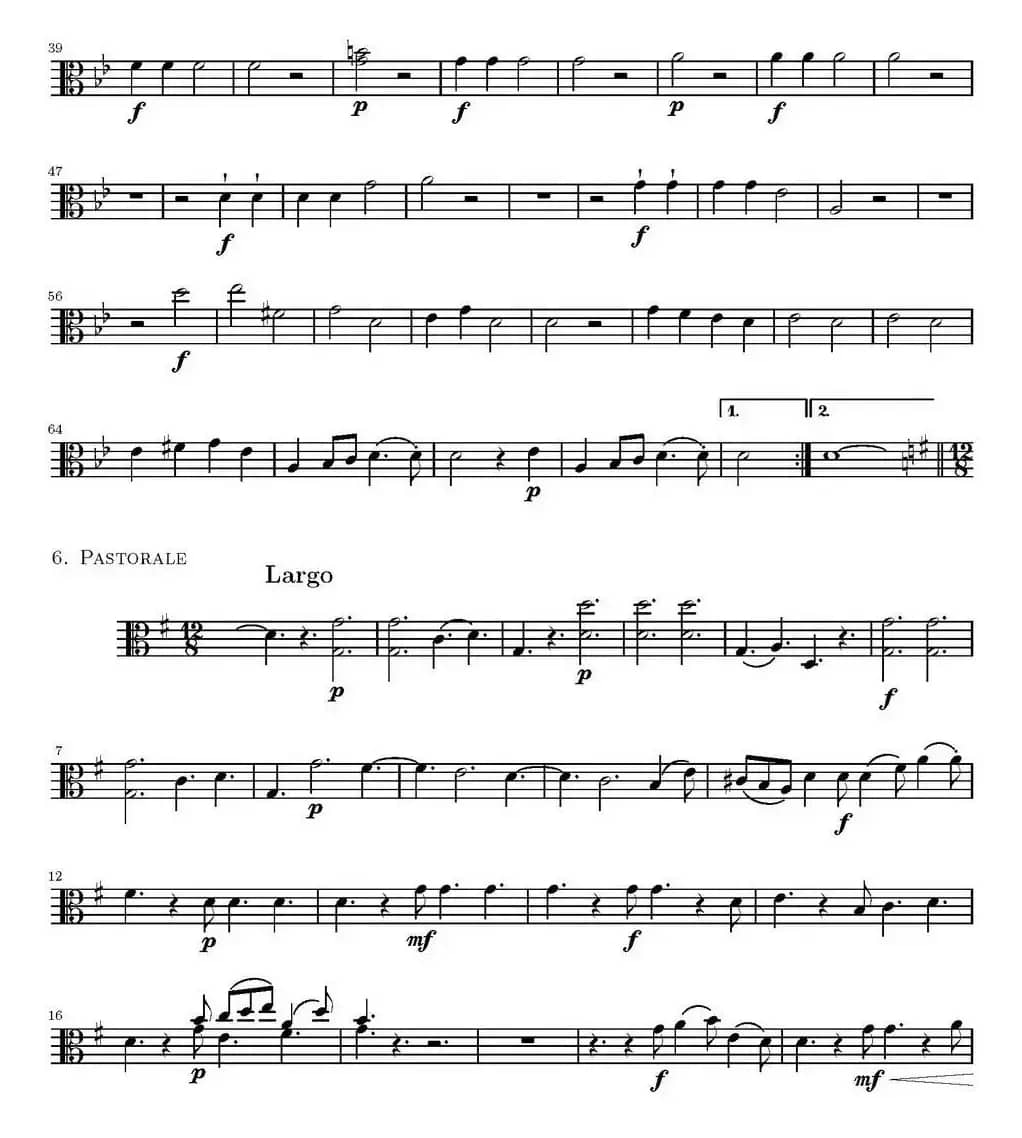 Op.6 VIII. Concerto Grosso（大协奏曲）（四重奏中提琴分谱）