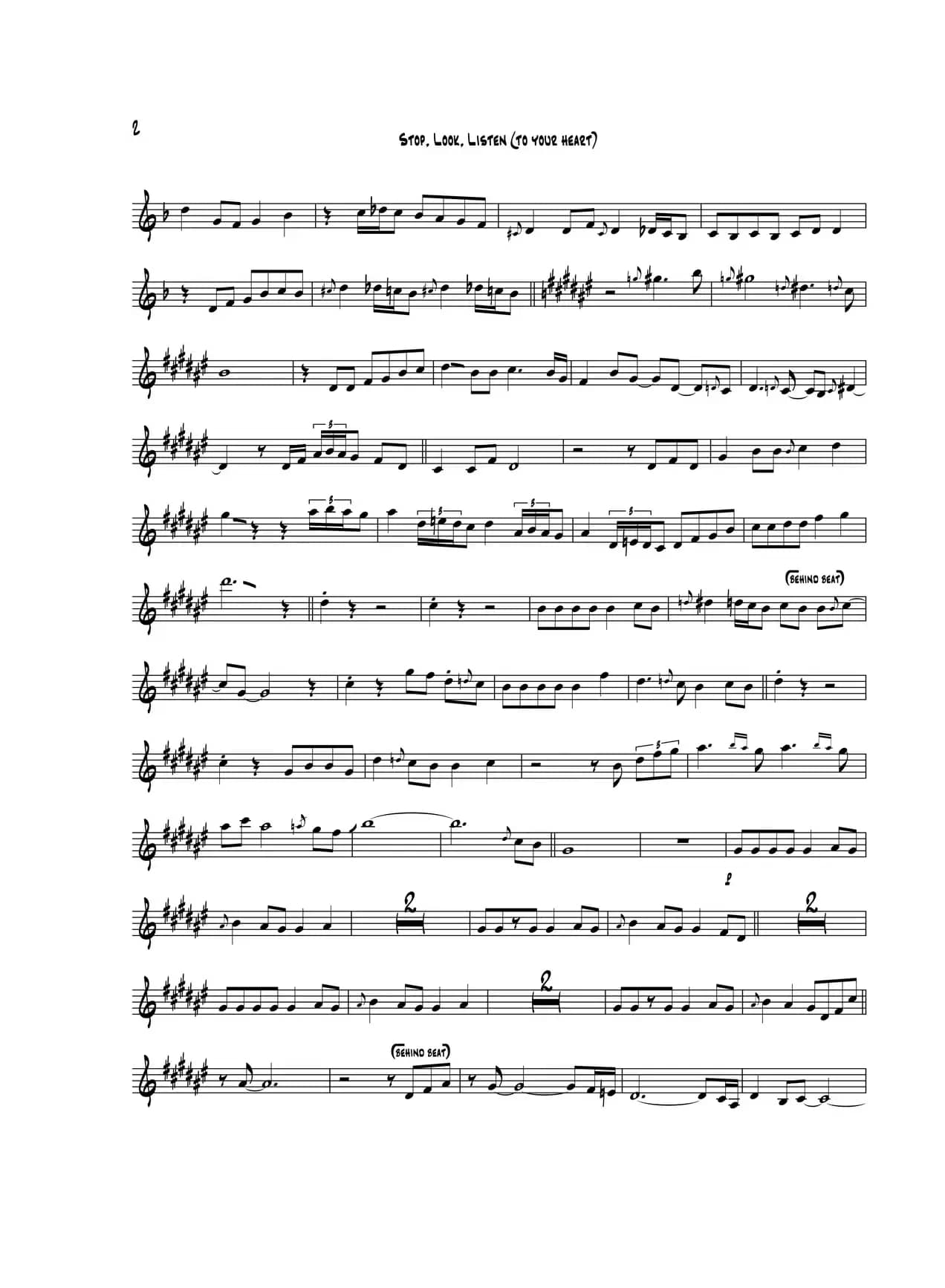 Stop Look Listen（中音萨克斯）