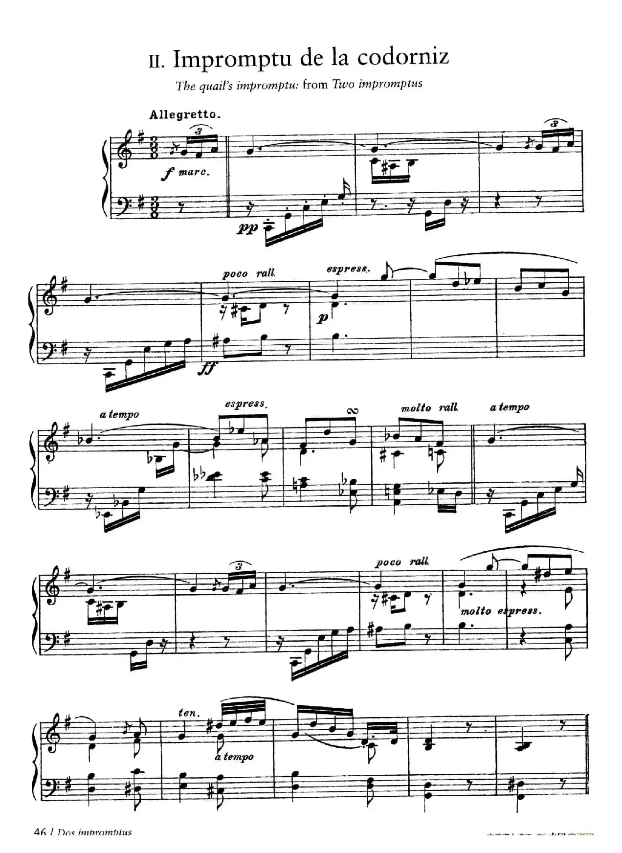 Impromptu De La Codorniz（少女即兴曲）