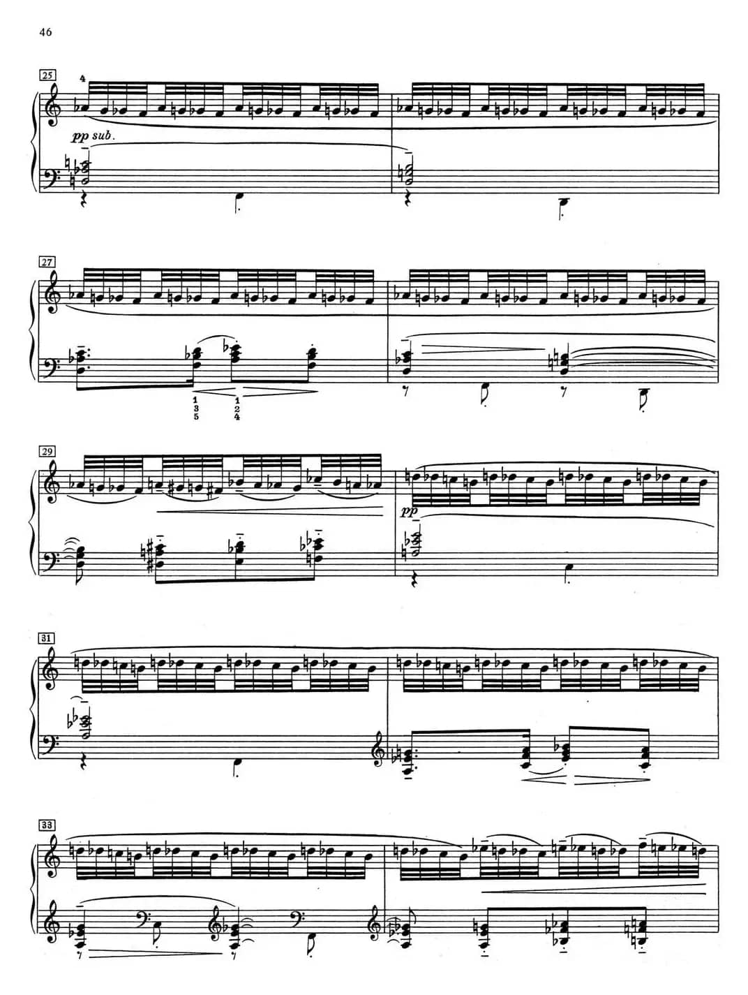 德彪西12首钢琴练习曲（7 半音阶练习v1.0 degrés chromatiques）