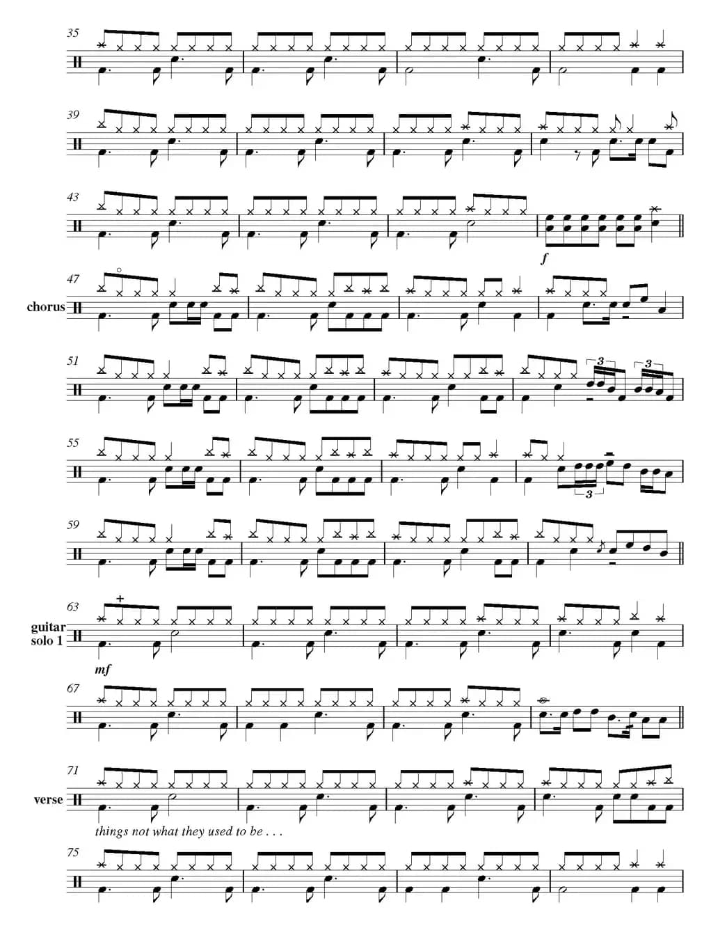 爵士鼓谱：Metallica-fade to black