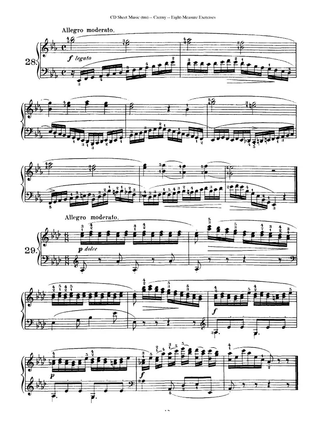 160 Eight- Measure Exercises.Op.821（车尔尼160首钢琴八小节练习曲（19——35））