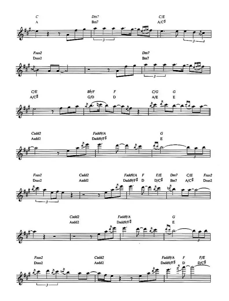 Dave Koz - Castle of dreams（原版中音萨克斯谱）