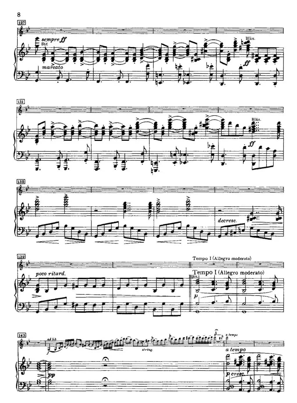 g小调小提琴协奏曲Op.26（I、Vorspiel、小提琴+钢琴伴奏）