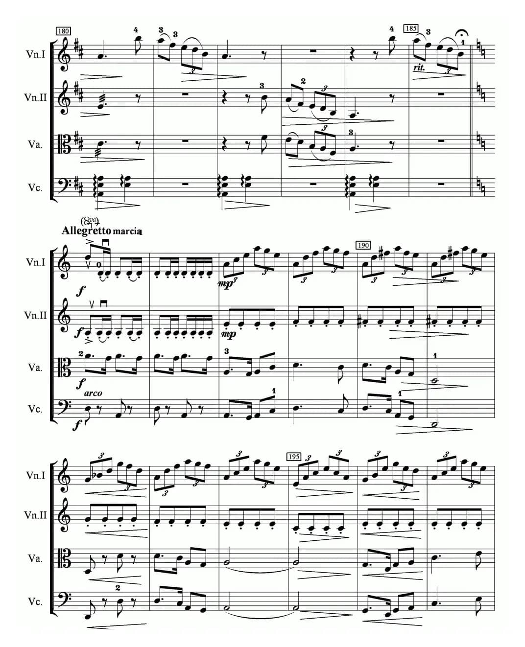 当红军去（弦乐四重奏）