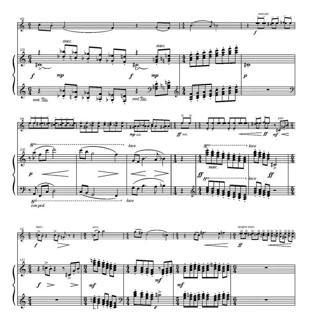 Sonata Poema aenigmaticum（小提琴+钢琴伴奏、2nd movement）