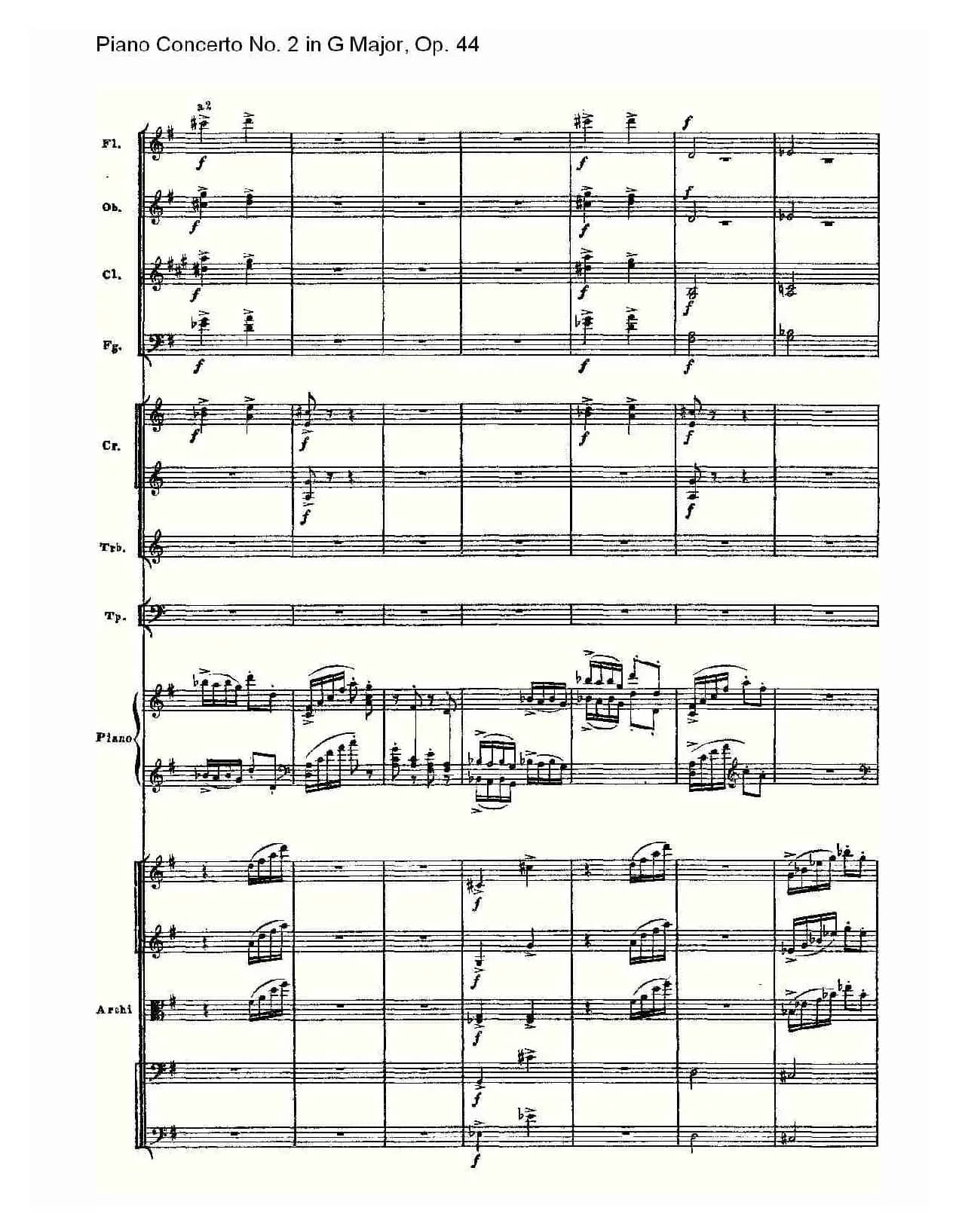 G大调第二钢琴协奏曲, Op.44第三乐章（一）