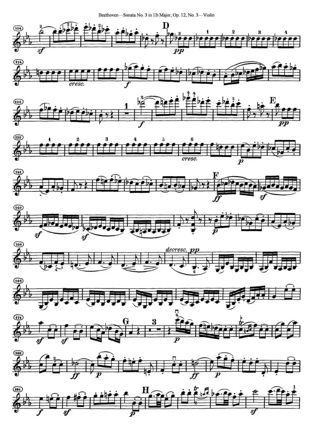 Violin Sonata No.3 in Eb Major Op.12 No.3