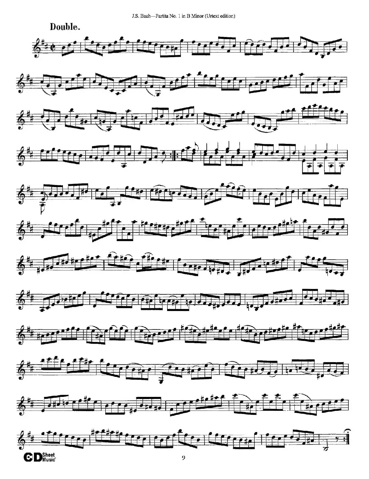 6 Violin Sonatas and Partitas 2.Partita No.1 B Minor（Urtext edition）